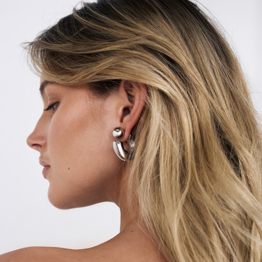 Super Chunk Hoop Silver